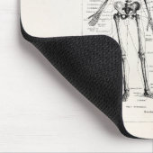 ヴィンテージの骨組人間の解剖学の骨はスカルの骨を抜きます マウスパッド (コーナー)