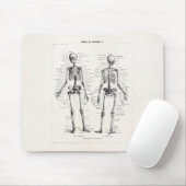 ヴィンテージの骨組人間の解剖学の骨はスカルの骨を抜きます マウスパッド (マウス)