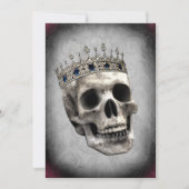 ヴィンテージの骨組女王のハローウィンパーティ 招待状 (正面)