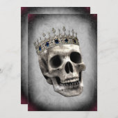 ヴィンテージの骨組女王のハローウィンパーティ 招待状 (正面/裏面)