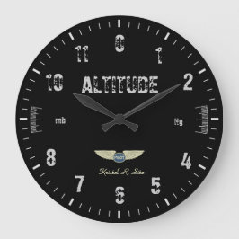 ヴィンテージの高度計 ラージ壁時計