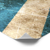 ヴィンテージの高齢と傷の付いたスコットランドの国旗 ポスター (角)