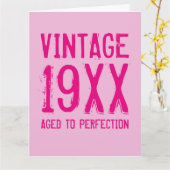 ヴィンテージの高齢化から高性能化の誕生日カード カード (黄色い花)