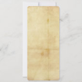 ヴィンテージの高齢遭難スタイルメニュー 招待状 (裏面)