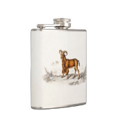 ヴィンテージの髭があるヤギのスケッチのレトロのひげのヤギ フラスク (右)