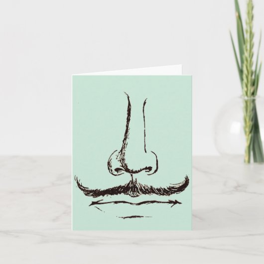 ヴィンテージの髭のブランク カード (正面)