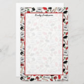 ヴィンテージの魅力の台所パーソナライズな文房具 便箋 (正面/裏面)