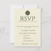 ヴィンテージの魅惑された森林食糧選択 出欠カード (正面)