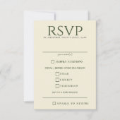 ヴィンテージの魅惑された森林食糧選択 出欠カード (正面)