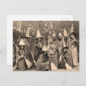 ヴィンテージの魔女が衣装を着て女性を撮影 ポストカード (正面/裏面)