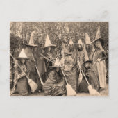 ヴィンテージの魔女が衣装を着て女性を撮影 ポストカード (正面)