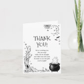 ヴィンテージの魔法の壺 赤ちゃんがもうすぐ! サンクスカード サンキューカード (正面)