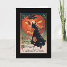 ヴィンテージの魔法使いのハロウィン挨拶w/Bloodyの文字 招待状