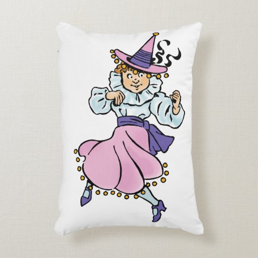 ヴィンテージの魔法使いオズ、かわいい踊りガールムンチキン アクセントクッション (正面(垂直))
