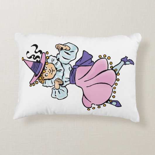 ヴィンテージの魔法使いオズ、かわいい踊りガールムンチキン アクセントクッション (裏面)