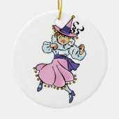 ヴィンテージの魔法使いオズ、かわいい踊りガールムンチキン セラミックオーナメント (正面)