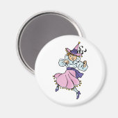 ヴィンテージの魔法使いオズ、かわいい踊りガールムンチキン マグネット (正面/裏面)