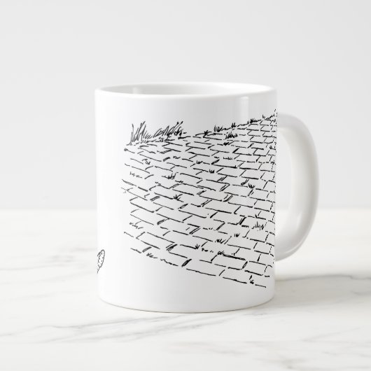 ヴィンテージの魔法使いオズ・ドロシーとポピーたちと寝る ジャンボコーヒーマグカップ (正面右)