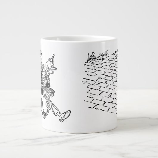 ヴィンテージの魔法使いオズ・ドロシーとポピーたちと寝る ジャンボコーヒーマグカップ (正面)