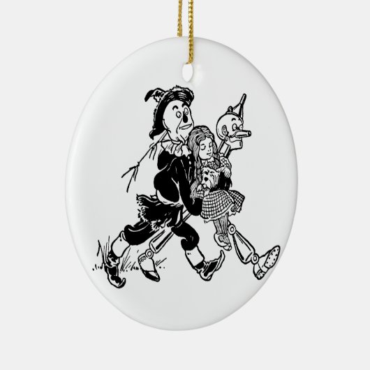 ヴィンテージの魔法使いオズ・ドロシーとポピーたちと寝る セラミックオーナメント (右)