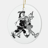 ヴィンテージの魔法使いオズ・ドロシーとポピーたちと寝る セラミックオーナメント (左)