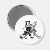 ヴィンテージの魔法使いオズ・ドロシーとポピーたちと寝る マグネット (正面/裏面)
