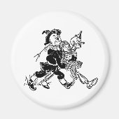 ヴィンテージの魔法使いオズ・ドロシーとポピーたちと寝る マグネット (正面)