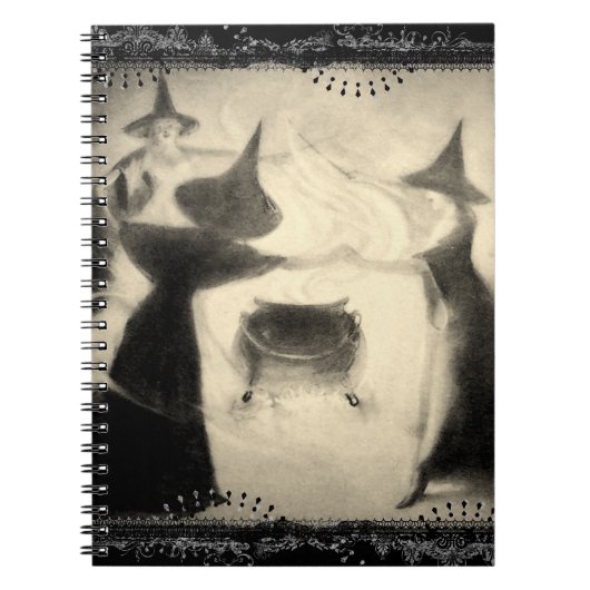 ヴィンテージの魔法使いジャーナル ノートブック (正面)