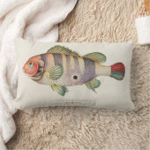 ヴィンテージの魚のイメージの枕 ランバークッション (ブランケット)