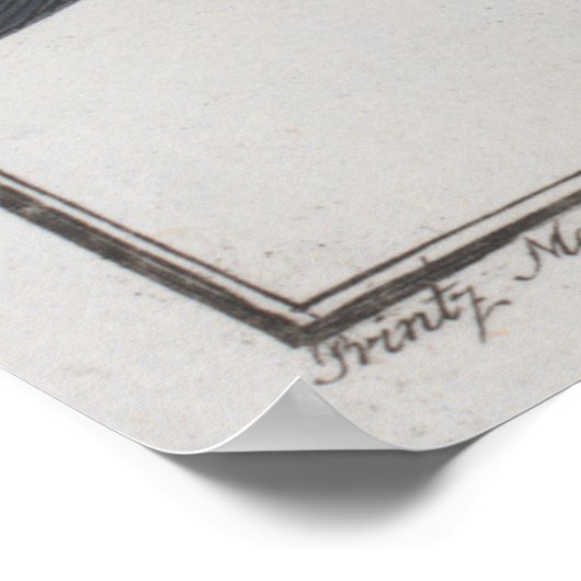 ヴィンテージの魚のイラストレーション(1785年) ポスター (角)