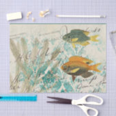 ヴィンテージの魚のエフェメラ 薄葉紙 (クラフト)
