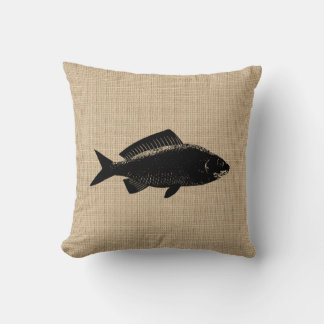ヴィンテージの魚の枕 クッション