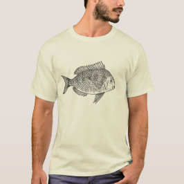 ヴィンテージの魚の航海のな海洋の芸術のイラストレーション Tシャツ