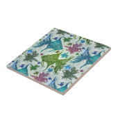 ヴィンテージの魚パターン タイル (側面)