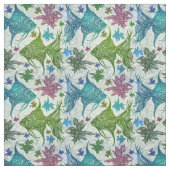 ヴィンテージの魚パターン ファブリック (見本)