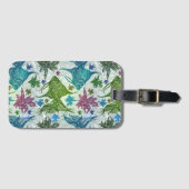 ヴィンテージの魚パターン ラゲッジタグ (正面横)