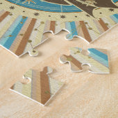 ヴィンテージの魚類の(占星術の)十二宮図の芸術 ジグソーパズル (側面)