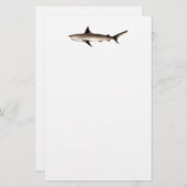 ヴィンテージの鮫のイラストレーション-レトロの鮫のテンプレート 便箋 (正面/裏面)