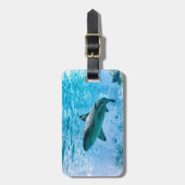 ヴィンテージの鮫の荷物のラベル ラゲッジタグ (正面縦)