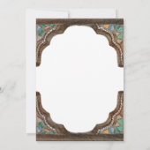 ヴィンテージの鱗片状アーチイスラム結婚教徒 招待状 (裏面)