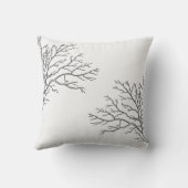 ヴィンテージの鳥かごの裸の枝つばめの枕 クッション (裏面)