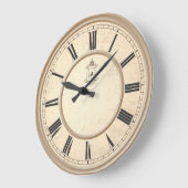 ヴィンテージの鳥かごベージュ ラージ壁時計 (傾斜)