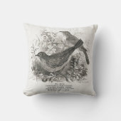 ヴィンテージの鳥がこの農家の枕を飾る クッション (正面)