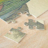 ヴィンテージの鳥が木の枝にとまっている ジグソーパズル (側面)