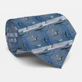 ヴィンテージの鳥たち、サギと漁船 ネクタイ (ロール)