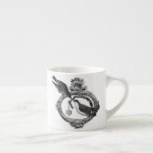 ヴィンテージの鳥とハートのロケットアパレルとギフト エスプレッソカップ (右)