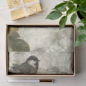 ヴィンテージの鳥とバラシャビーシックティッシュペーパー 薄葉紙 (ギフト)