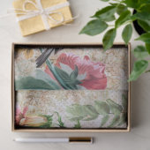 ヴィンテージの鳥とフローラのEphemera Decompage 薄葉紙 (ギフト)