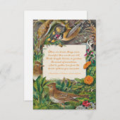 ヴィンテージの鳥とホイットマン ノートカード (正面/裏面)