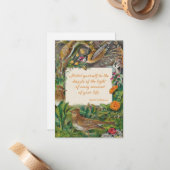 ヴィンテージの鳥とホイットマン（光の輝き） ノートカード (正面/裏面インサイチュ)